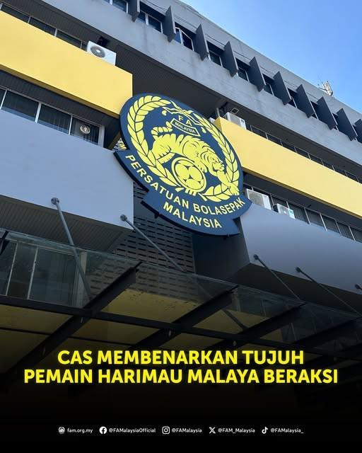 开云体育官网-官方：经国际体育仲裁法庭批准，马来西亚7名归化的禁赛处罚暂缓执行